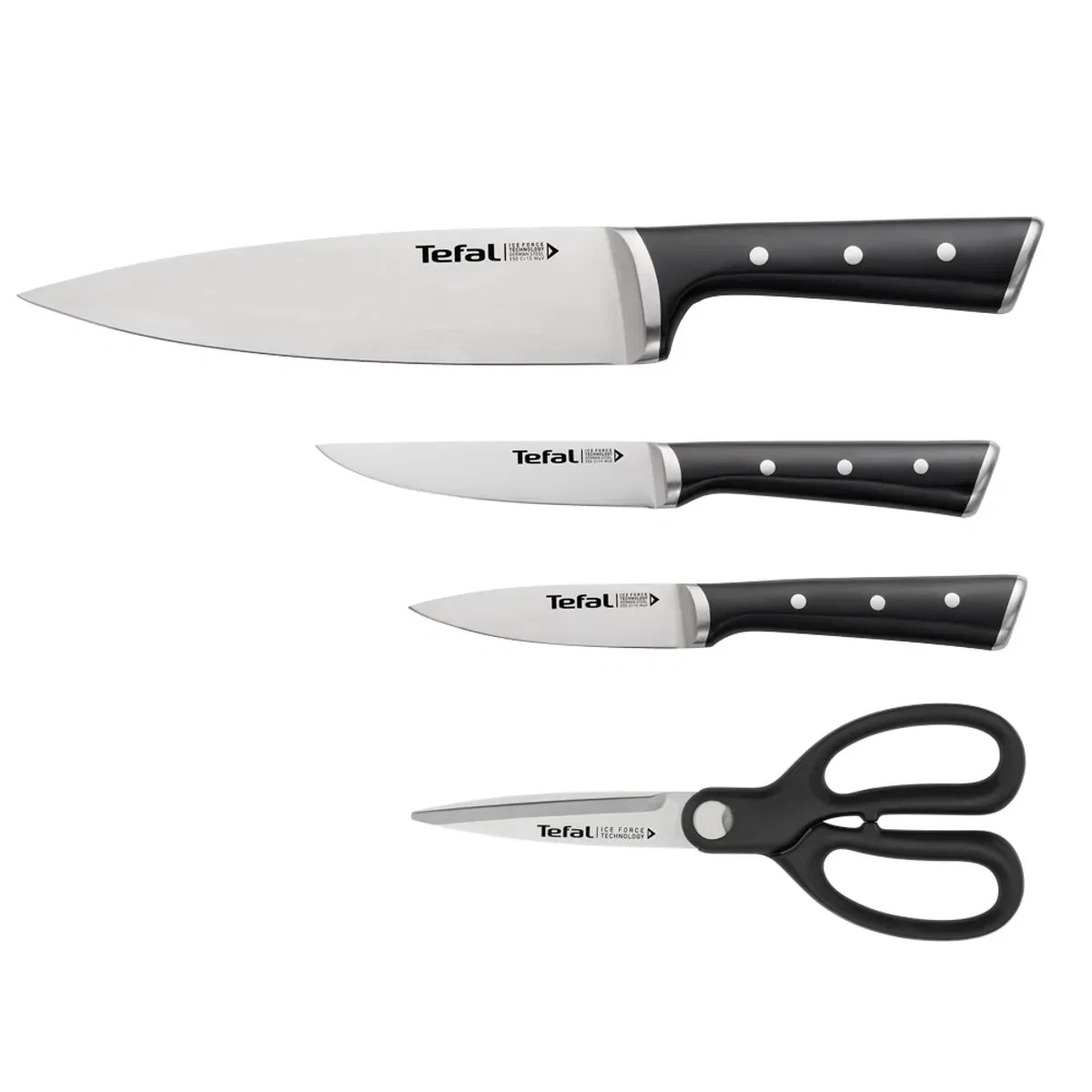 Bloco De Facas Inox 5 Peças Ice Force Tefal