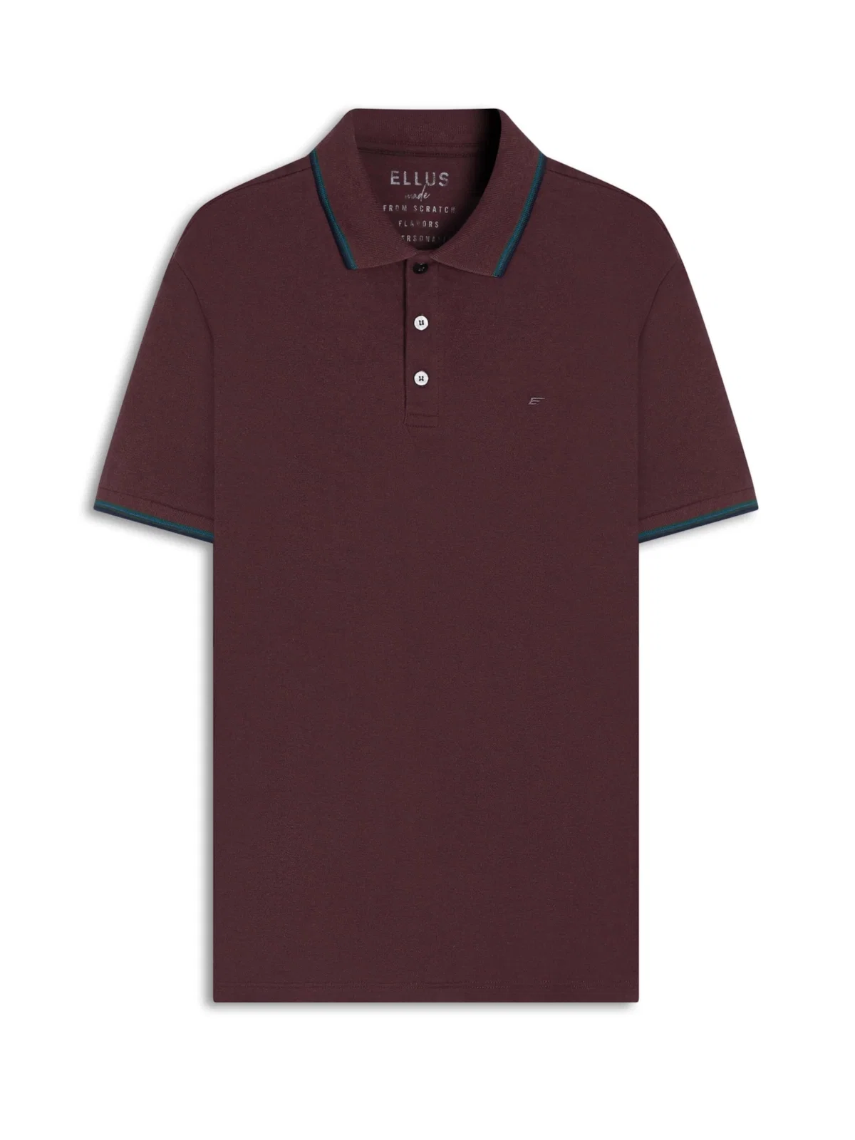 Polo Piquet Melange Easa Classic Bordo Mescla — imagem 1
