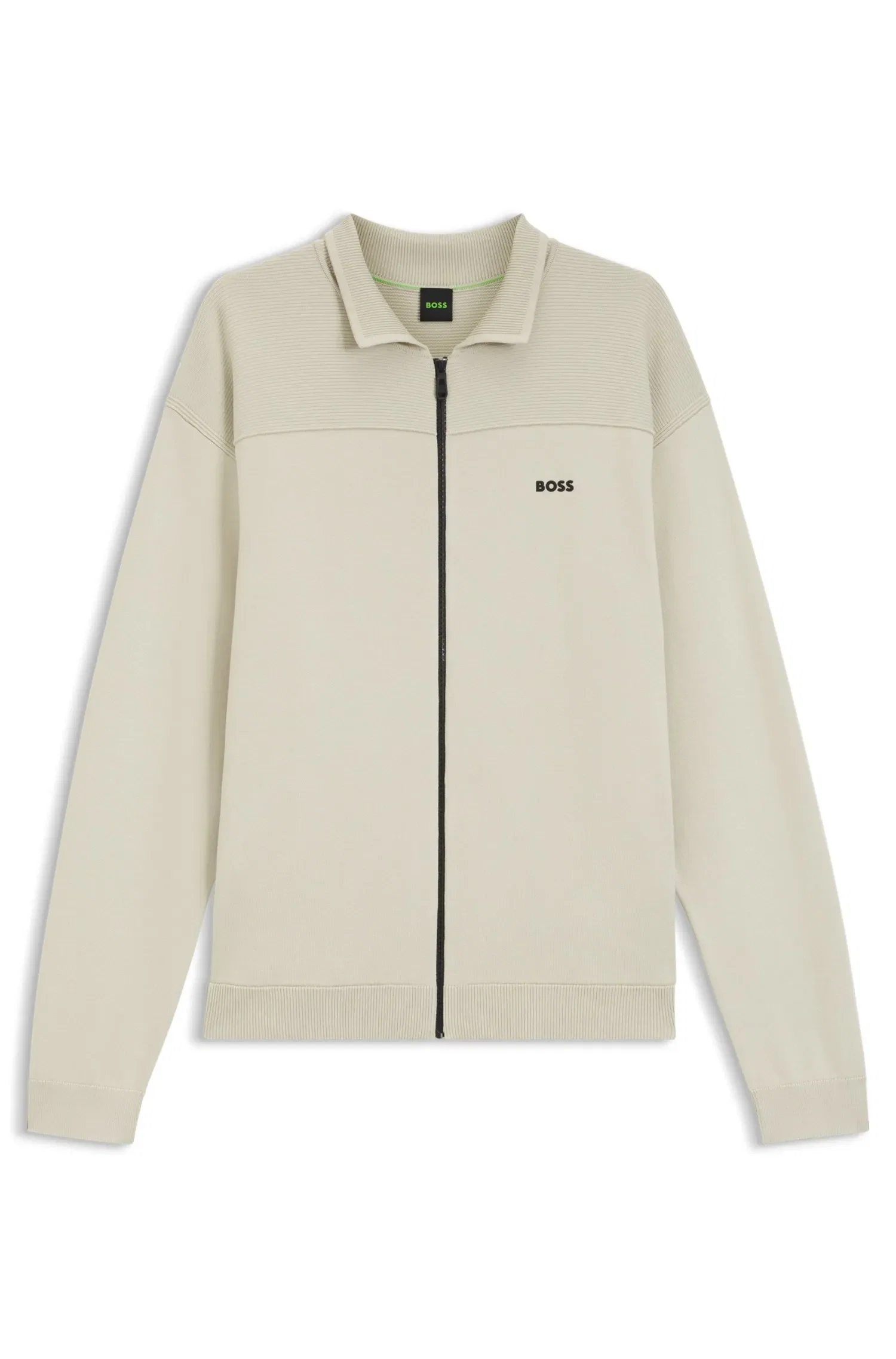 Cardigan Com Fecho E Padrão Gráfico Estruturado