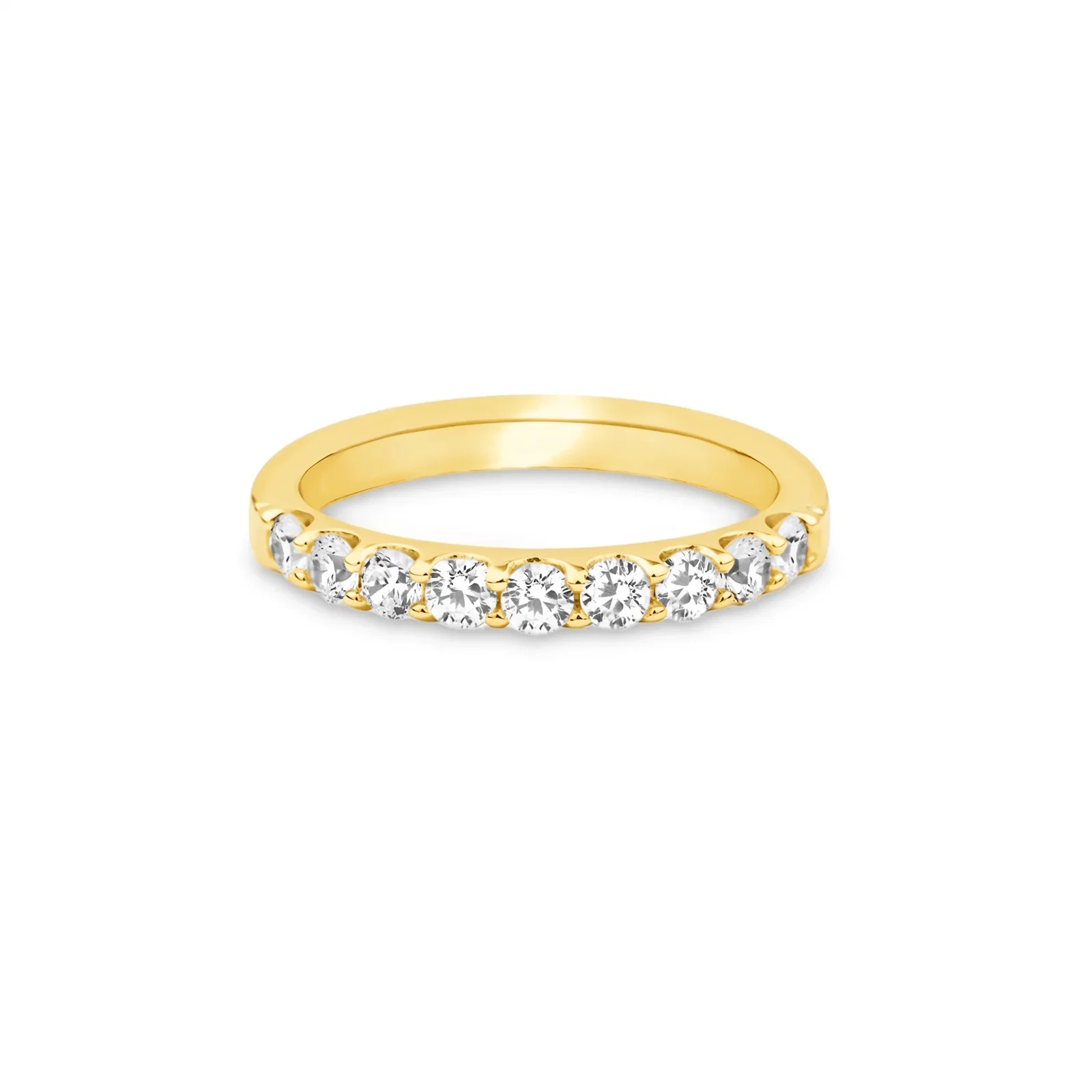 Anel Life Aparador em Prata 925 com Banho de Ouro Amarelo 18k e Pedras Incolores — imagem 1