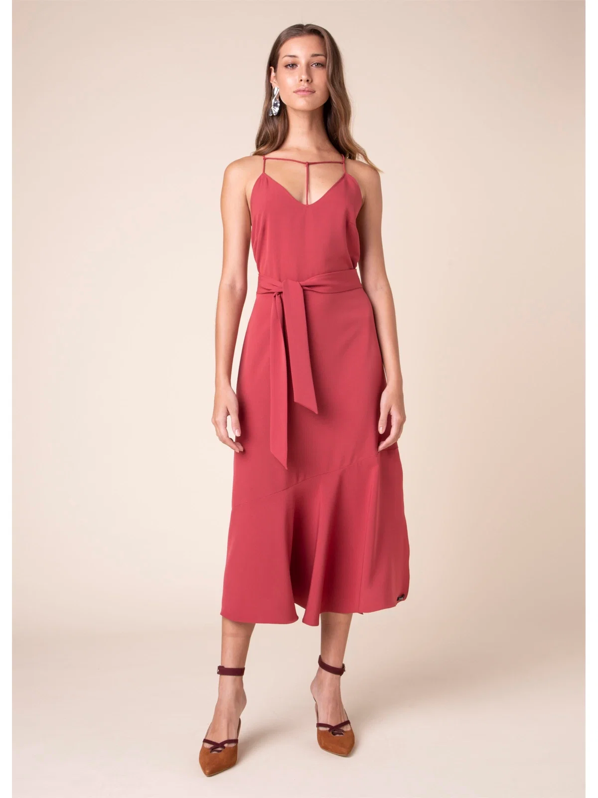 Vestido Costas Cavada Vermelho — imagem 1