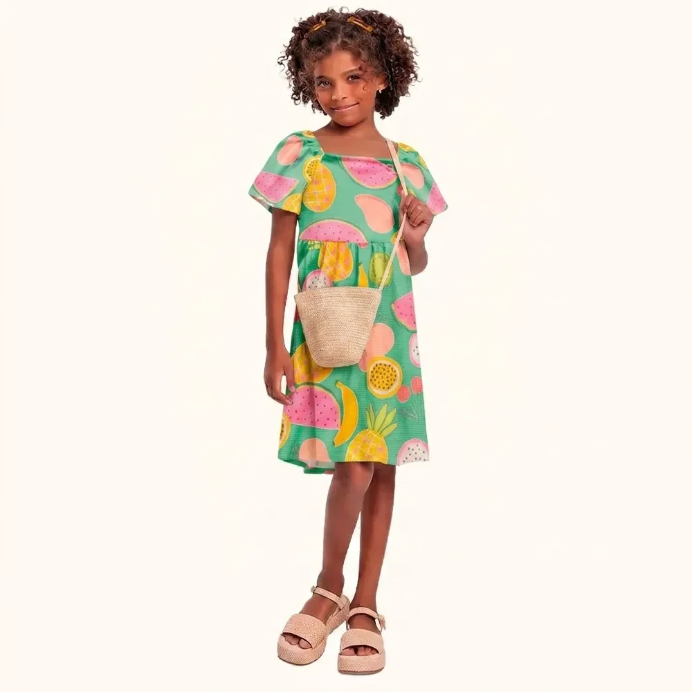 Vestido em malha favo