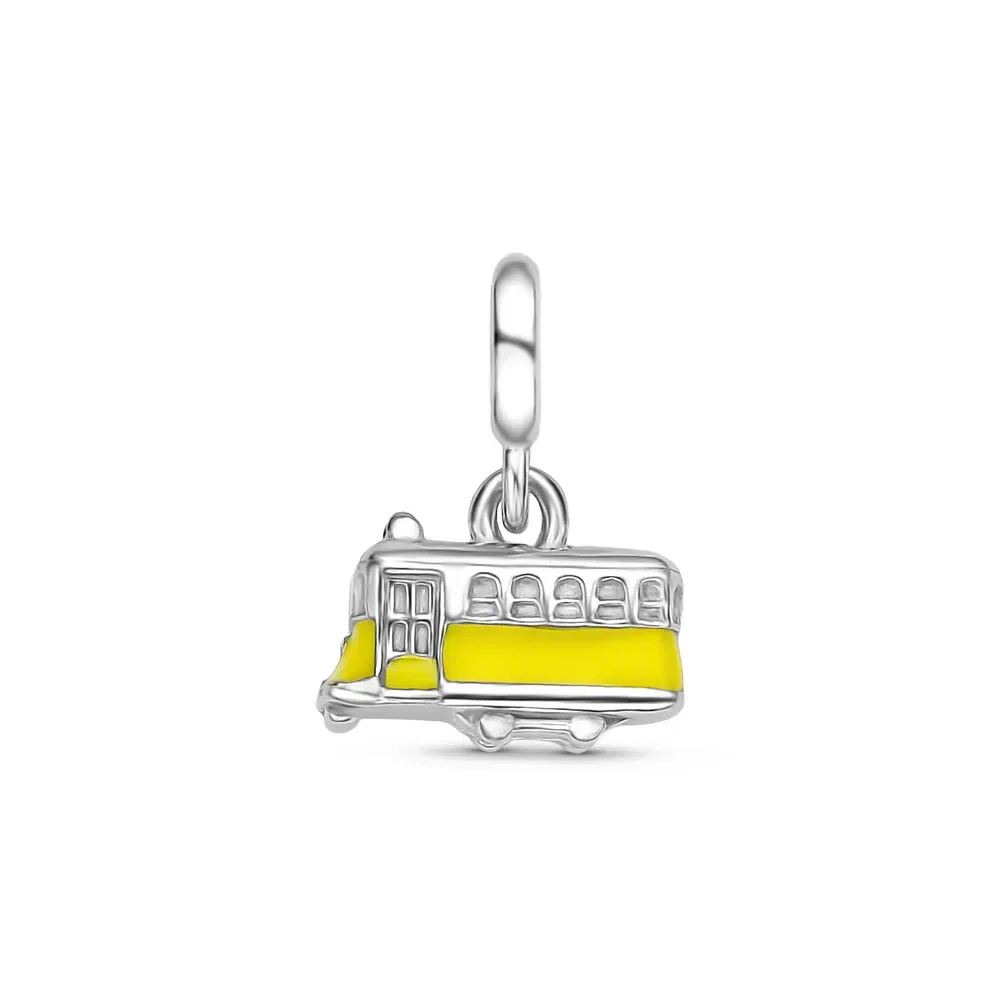 Pingente Life Viagem Bondinho de Portugal em Prata 925 com Esmalte — imagem 1
