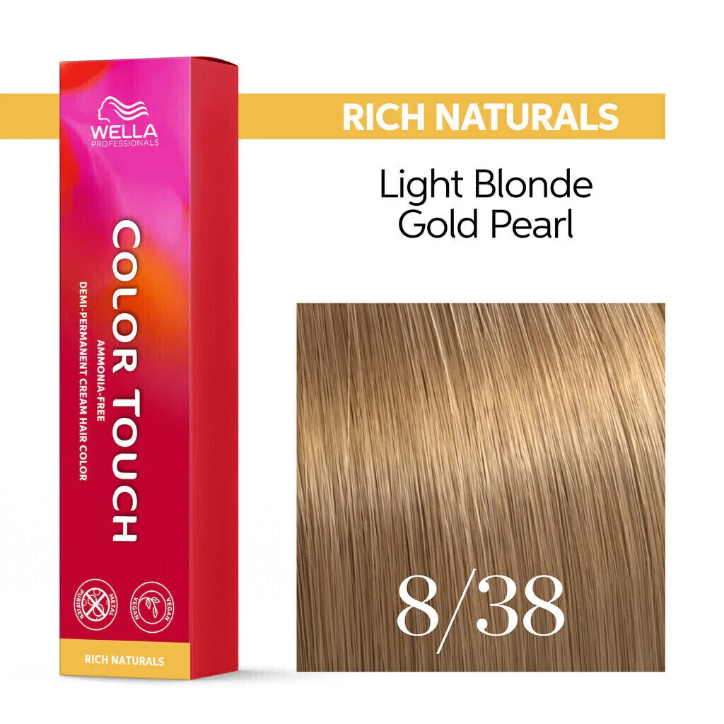 Tonalizante Wella Color Touch 8/38 Louro Claro Perolado