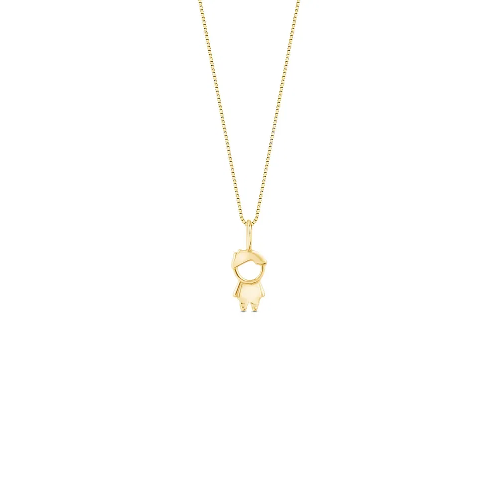 Pingente Menino em Ouro Amarelo 18k, 10mm — imagem 1