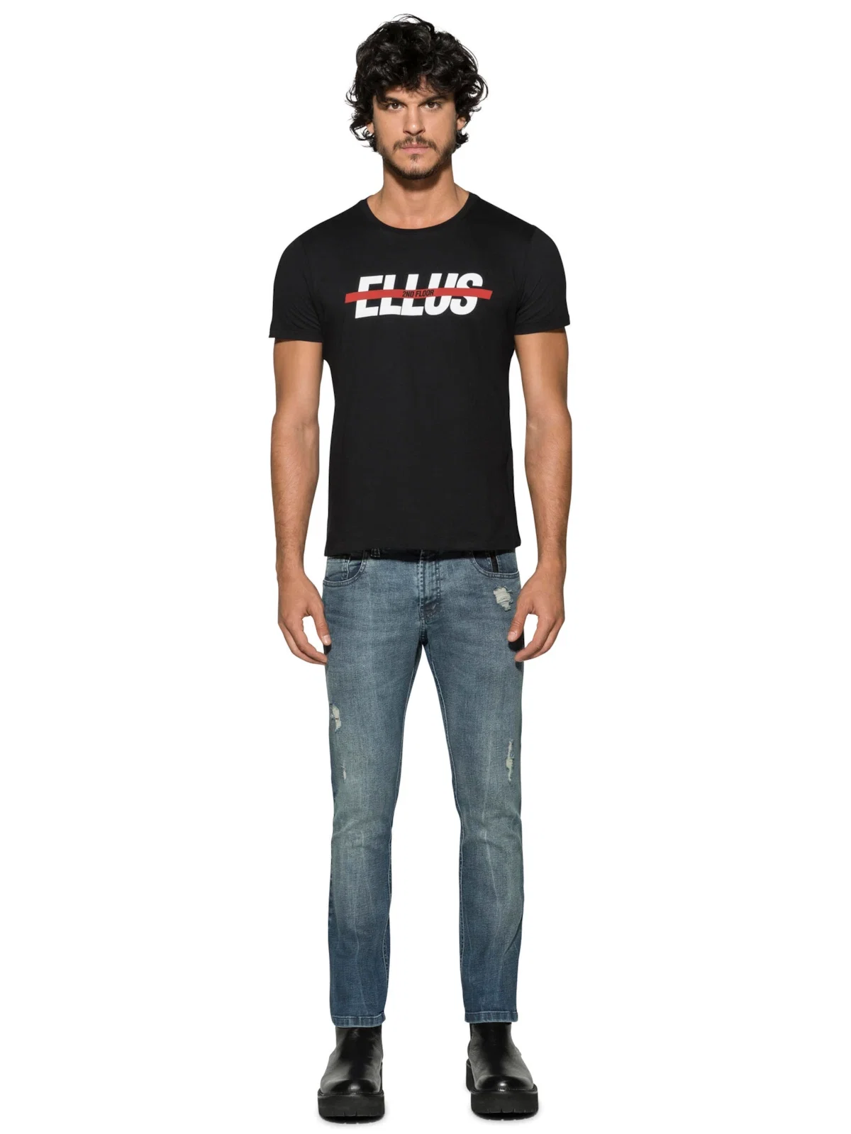Pulque Elastic (Troy) Slim 953 Lav.Medio C/ Dirty — imagem 1