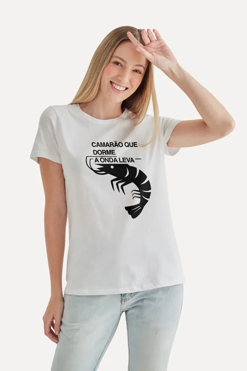 Camiseta Feminina Zeca Camarão Que Dorme — imagem 1