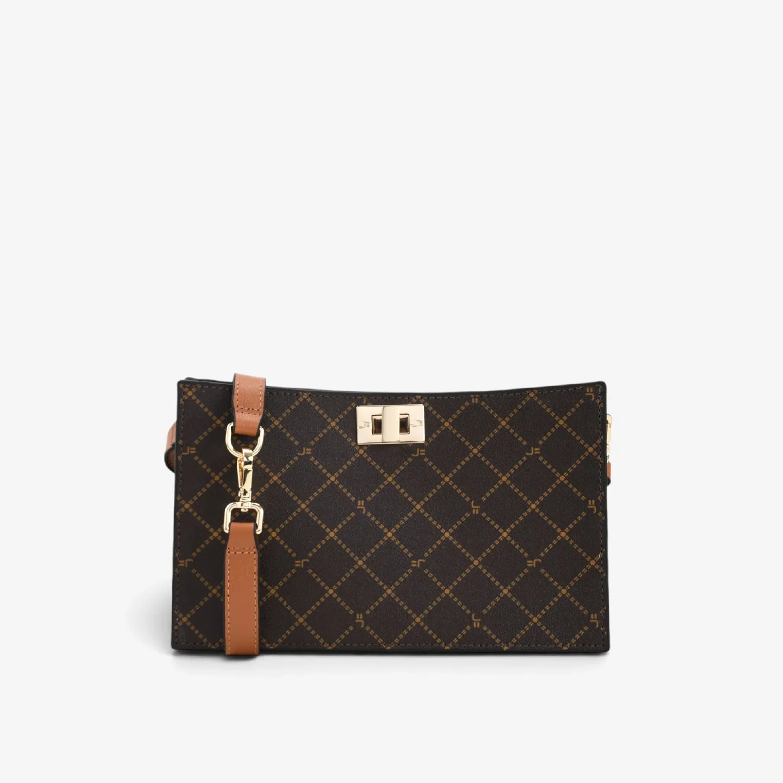 Bolsa De Ombro Monograma Marrom Café — imagem 1
