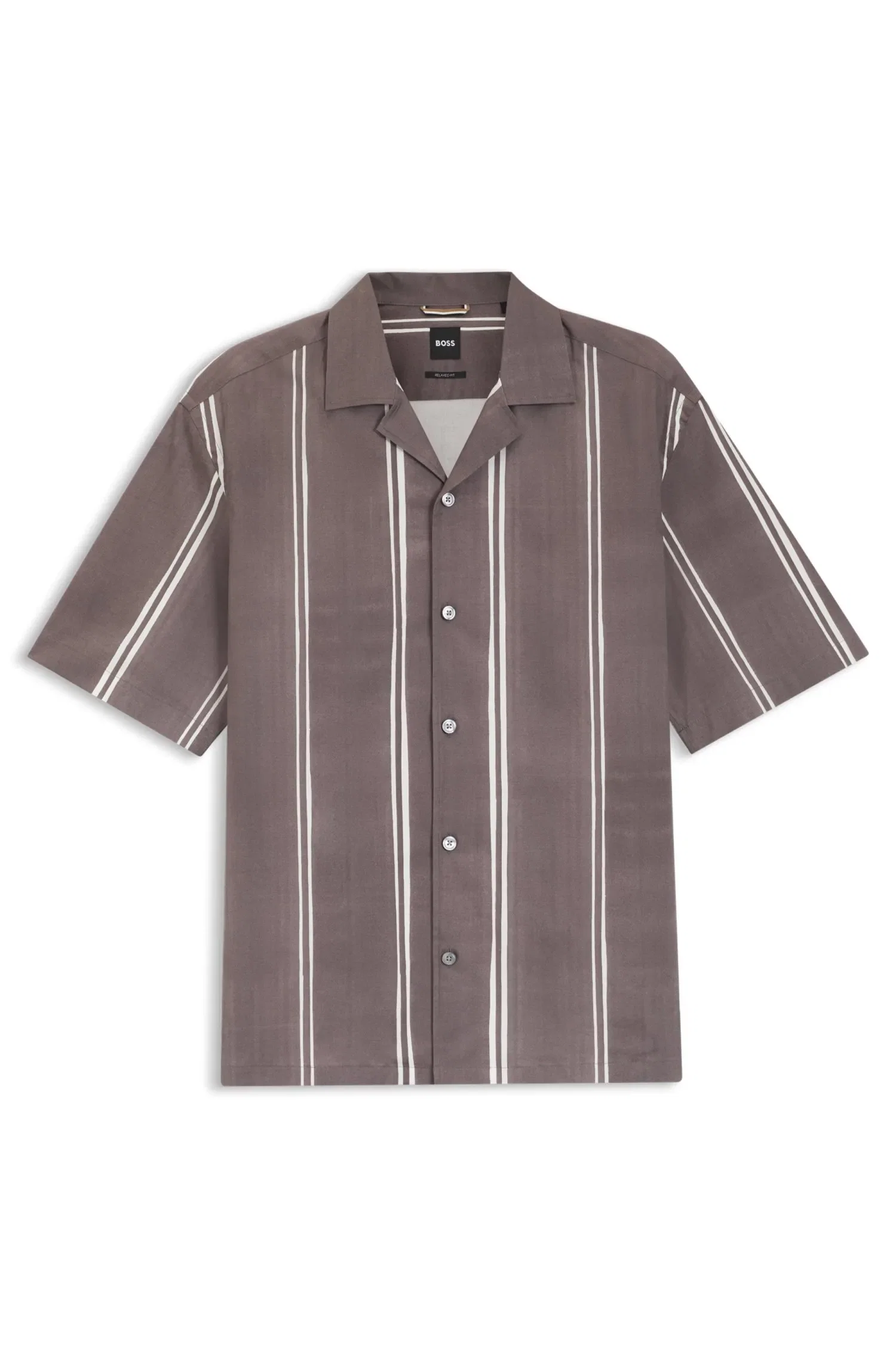 Camisa Relaxed Fit Em Algodão