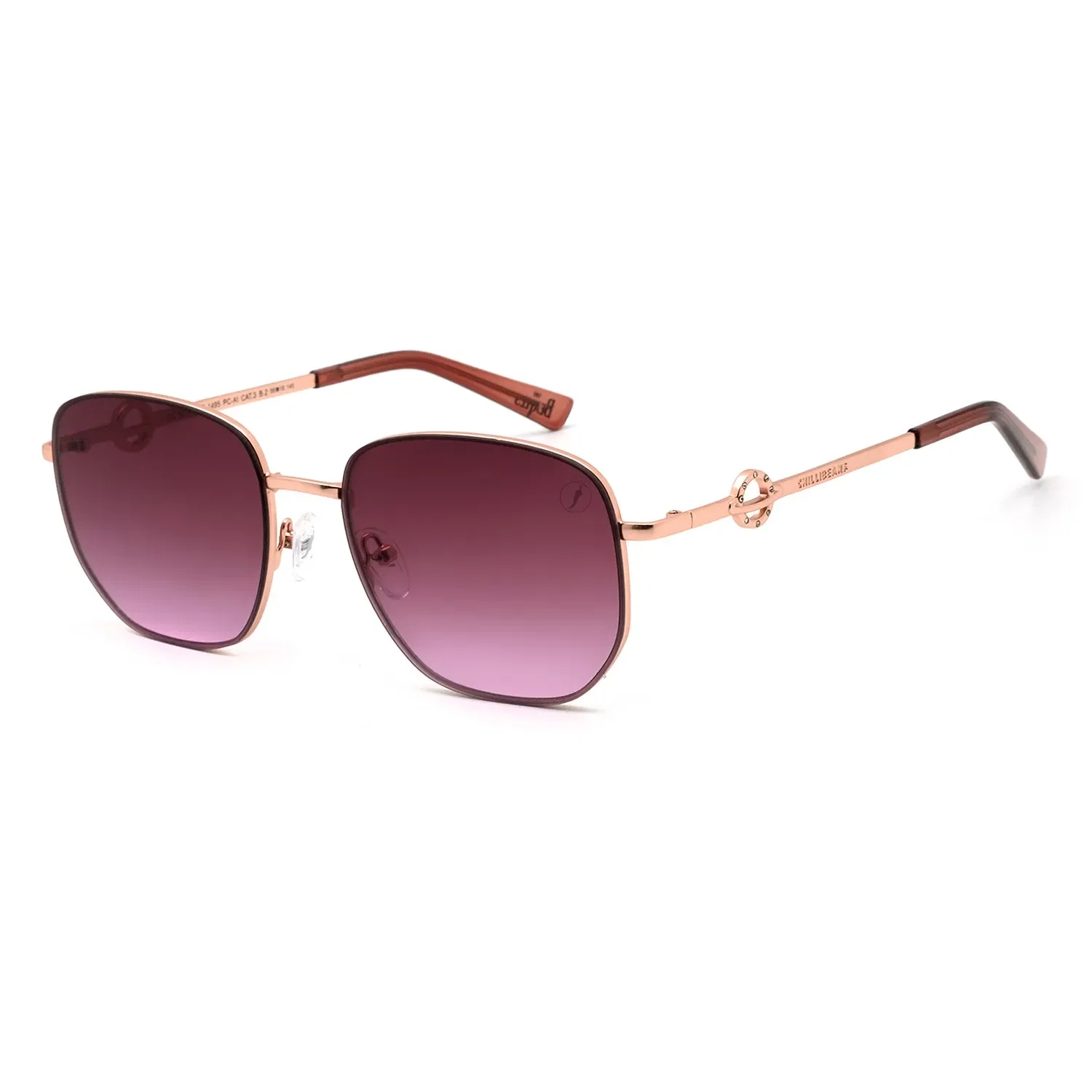 Óculos de Sol Feminino The Beatles Quadrado Rosé — imagem 1
