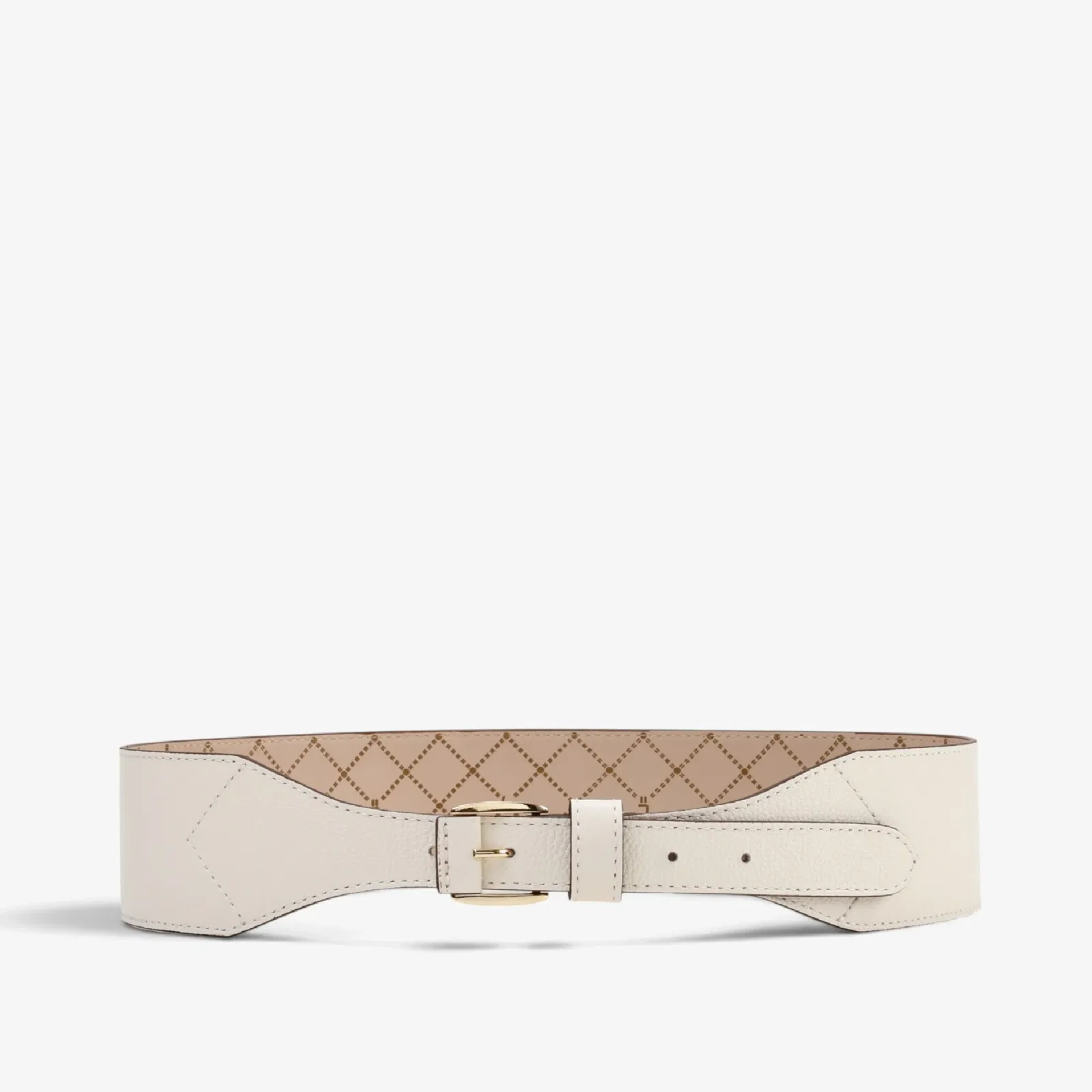 Cinto Off White Algodão Couro — imagem 1