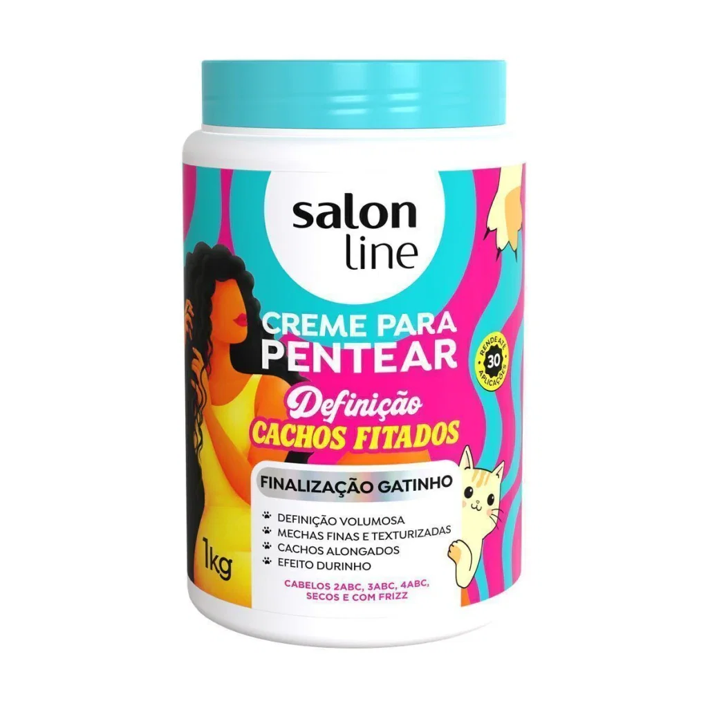 Creme para Pentear Salon Line Definição Cachos Fitados Finalização Gatinho 1kg