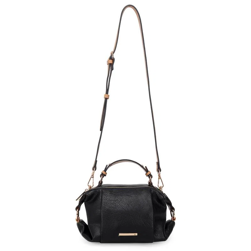 Bolsa Transversal Media Bicolor Com Alca De Mao