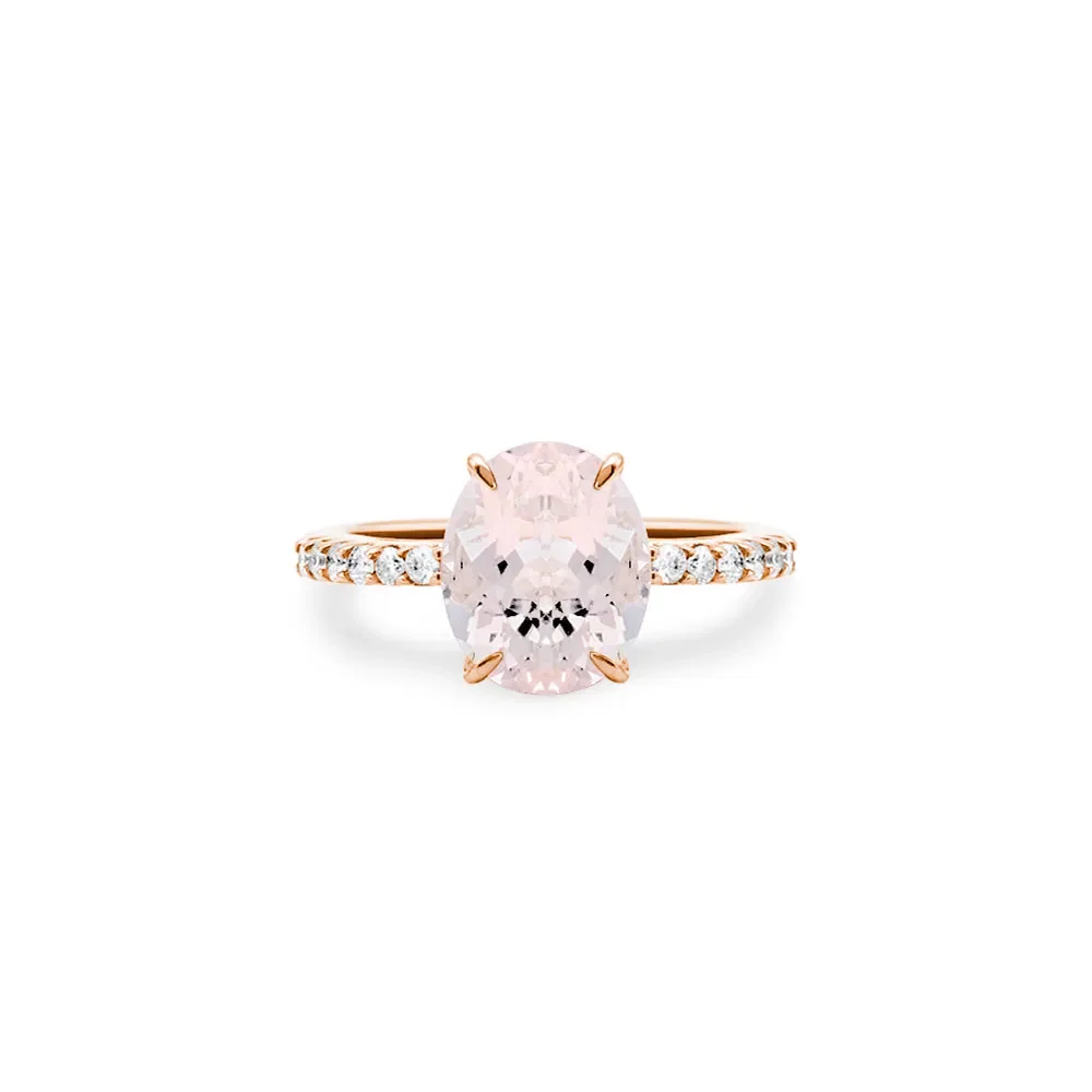 Anel Essenza em Ouro Vivara 18k com Morganita e Diamantes