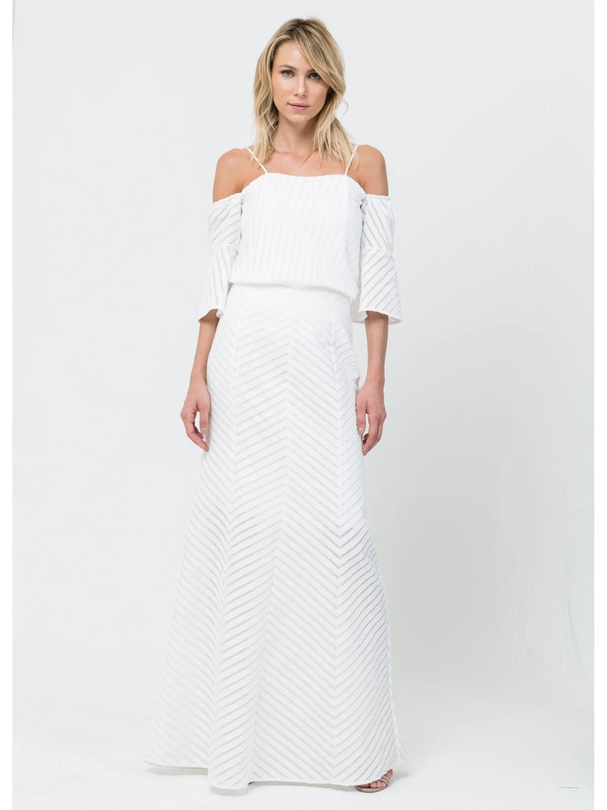 Blusa Cropped Listrada Off White
