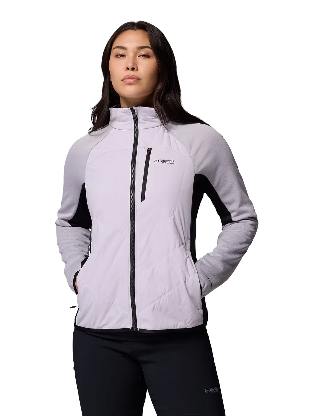 Jaqueta Fleece Columbia Feminino Arctic Crest™ Hybrid Full Zip — imagem 1