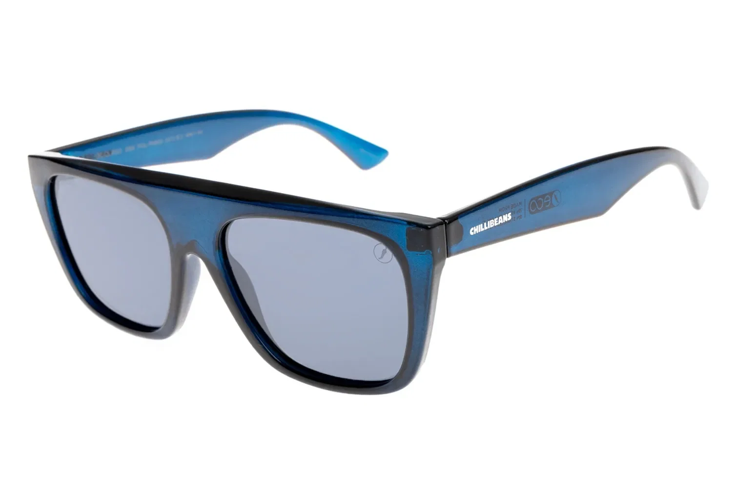 Óculos de Sol Masculino Eco Chilli Quadrado Polarizado Azul