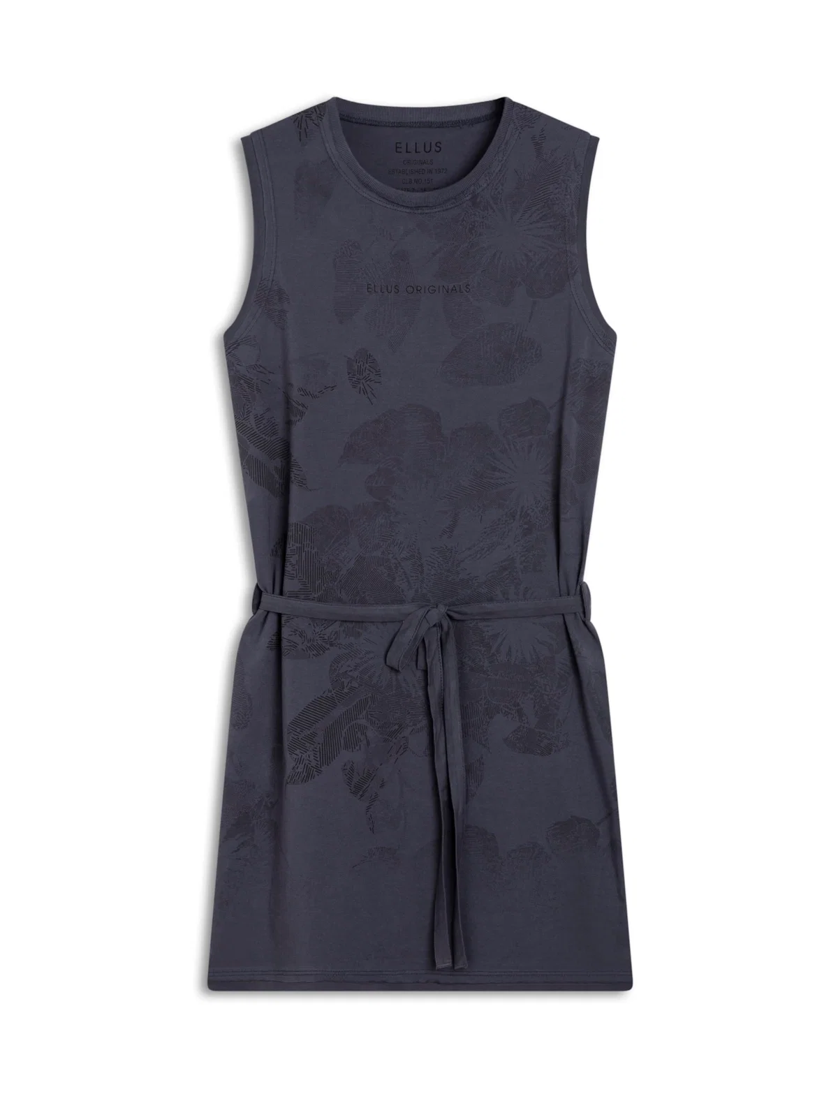 Vestido Ellus Flowers Sleeveless Dark Navy — imagem 1
