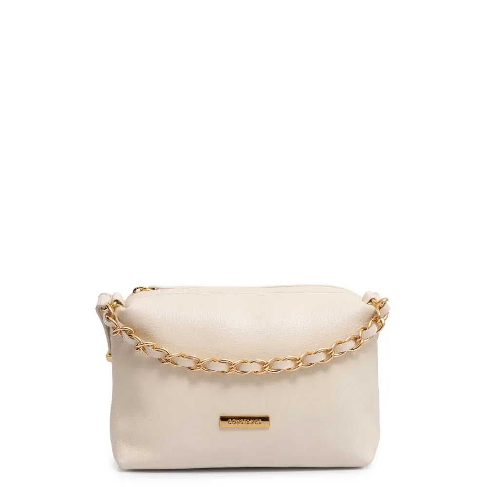 Bolsa Ombro Couro Off White Corrente — imagem 1