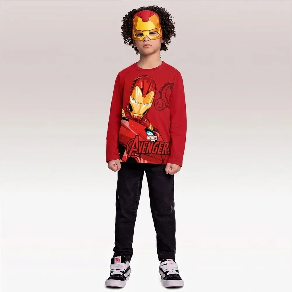 Camiseta manga longa em meia malha