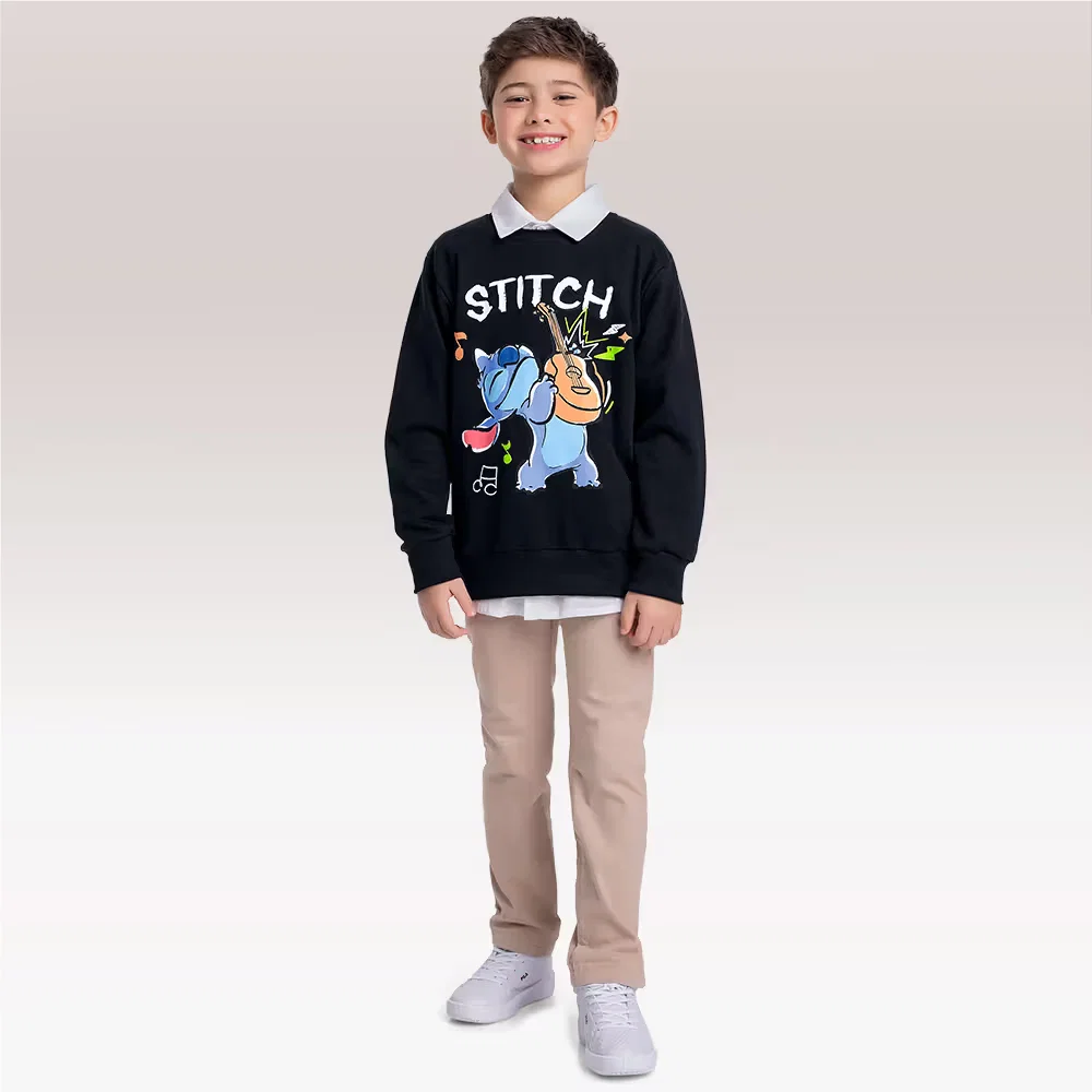 Blusão em moletom Lilo & Stitch