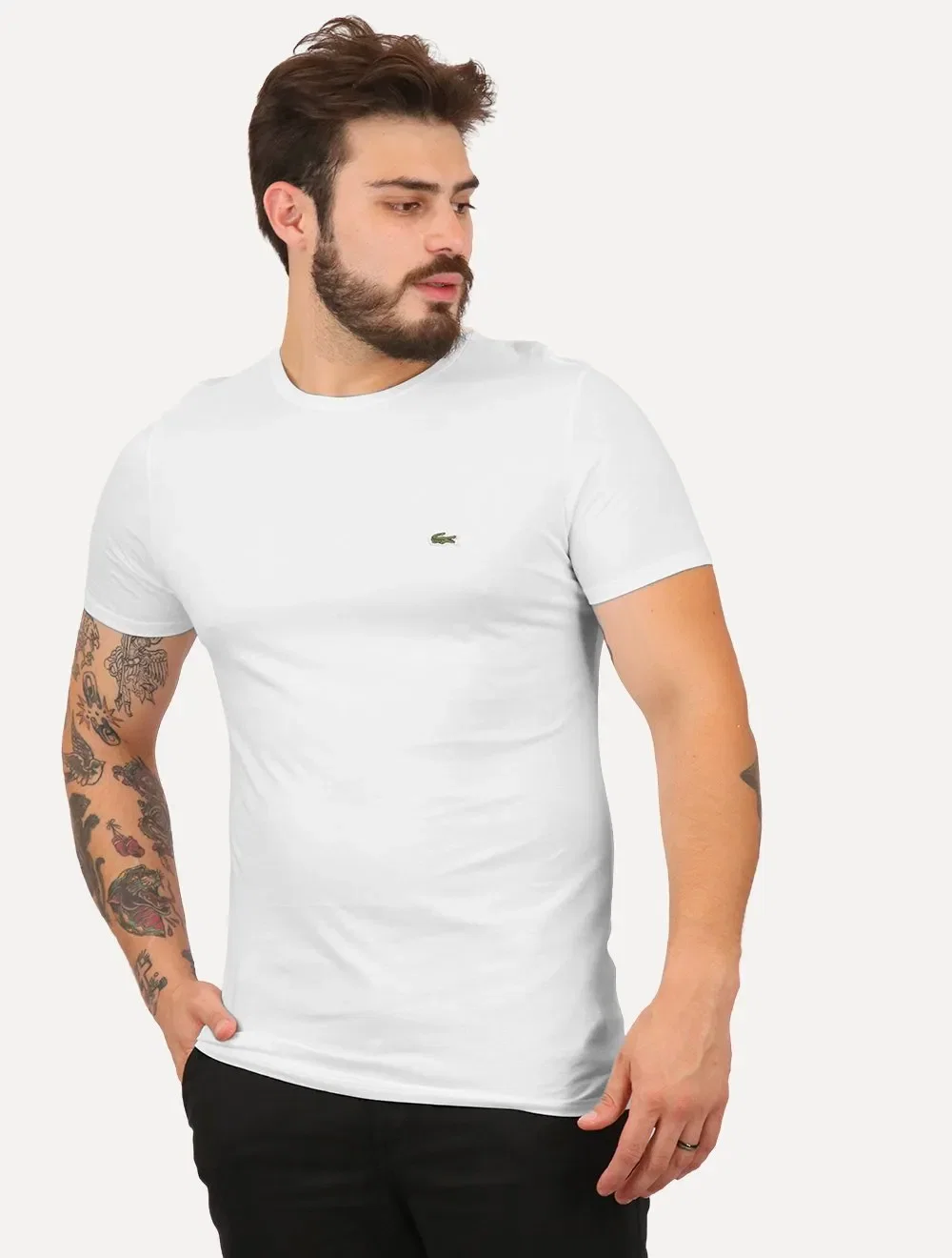 Camiseta Lacoste | Jersey Pima Cotton Branca