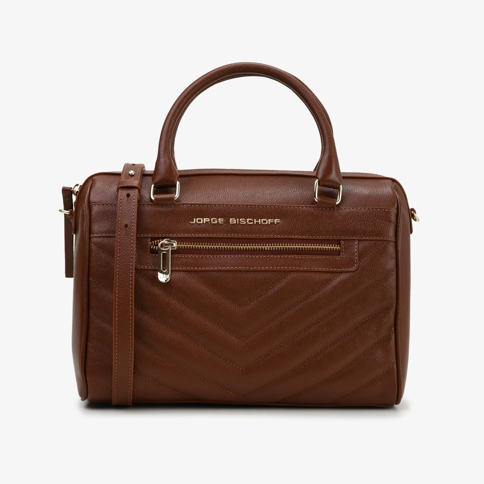 Bolsa Baú Marrom Tabaco Couro