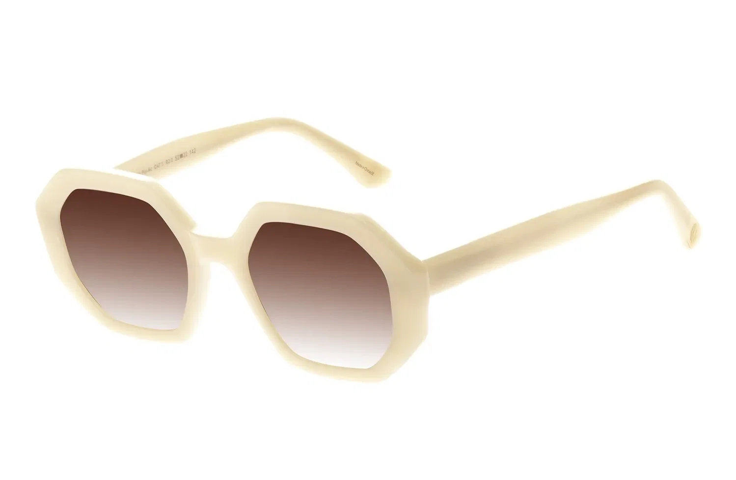 Óculos de Sol Feminino Premium Facetado Branco — imagem 1