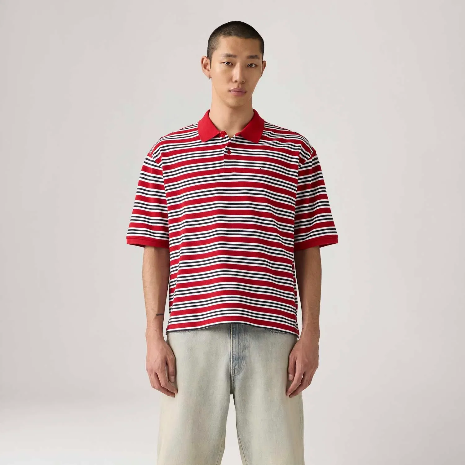 Polo Levi's® Finn Boxy Vermelha Manga Curta — imagem 1