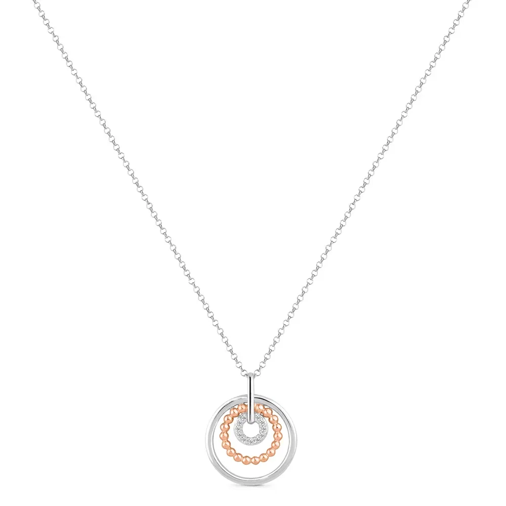 Colar Life Maxi VII em Liga Rosé com Banho de Ouro Rosé 18k e Pedras Incolores, 45cm — imagem 1