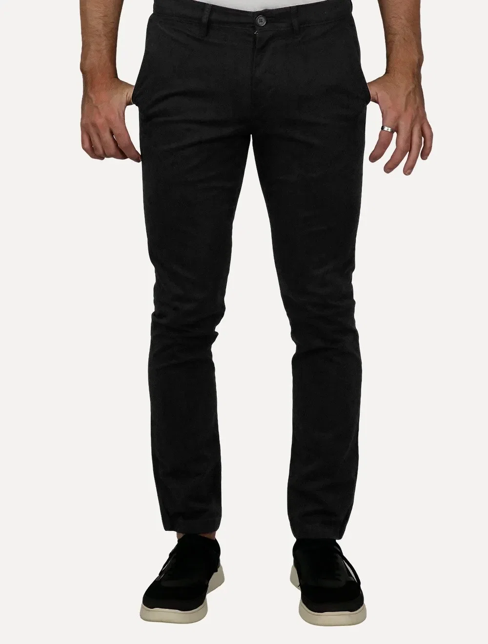 Calça Tommy Hilfiger Masculina Slim Bleeker THFlex Chino Stretch Preta