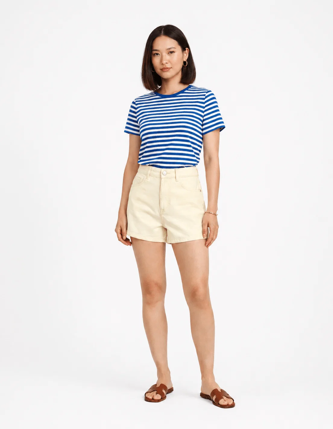 Short Sarja Com Bolso - Off White
