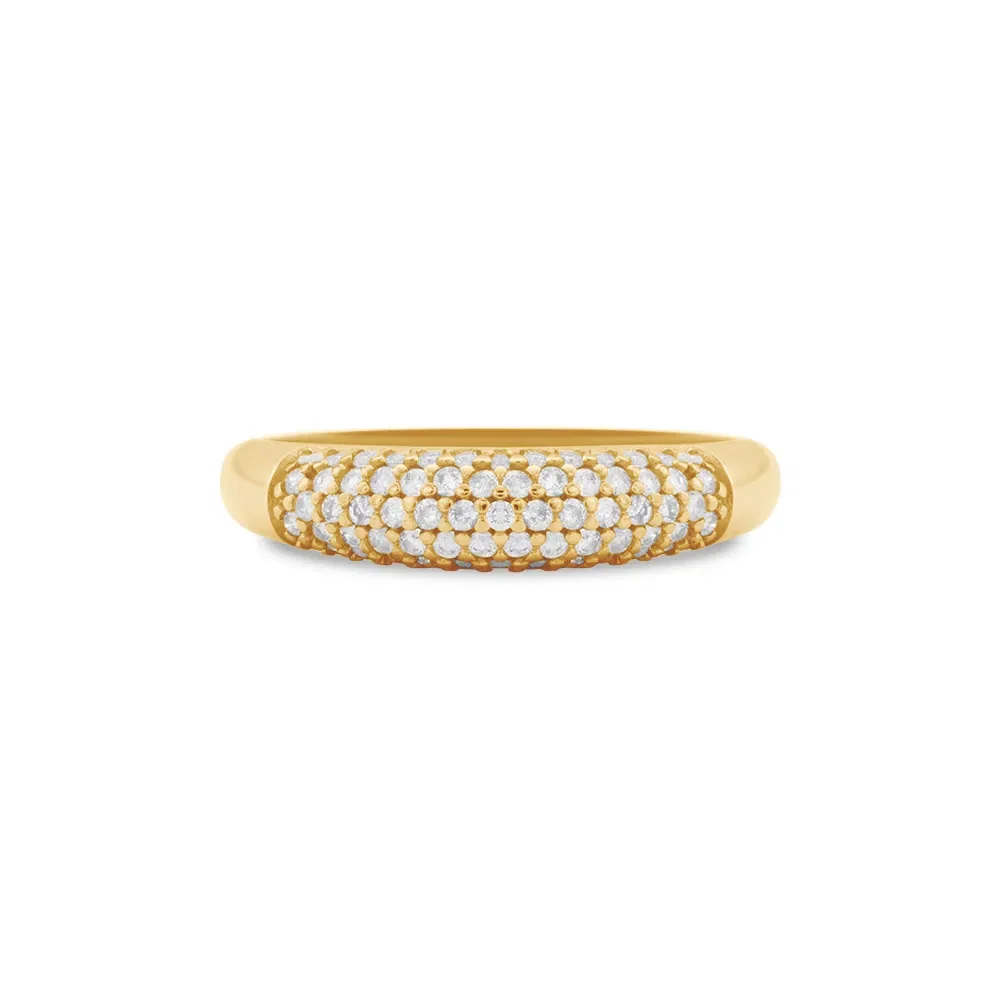 Anel Ouro Amarelo e Diamantes
