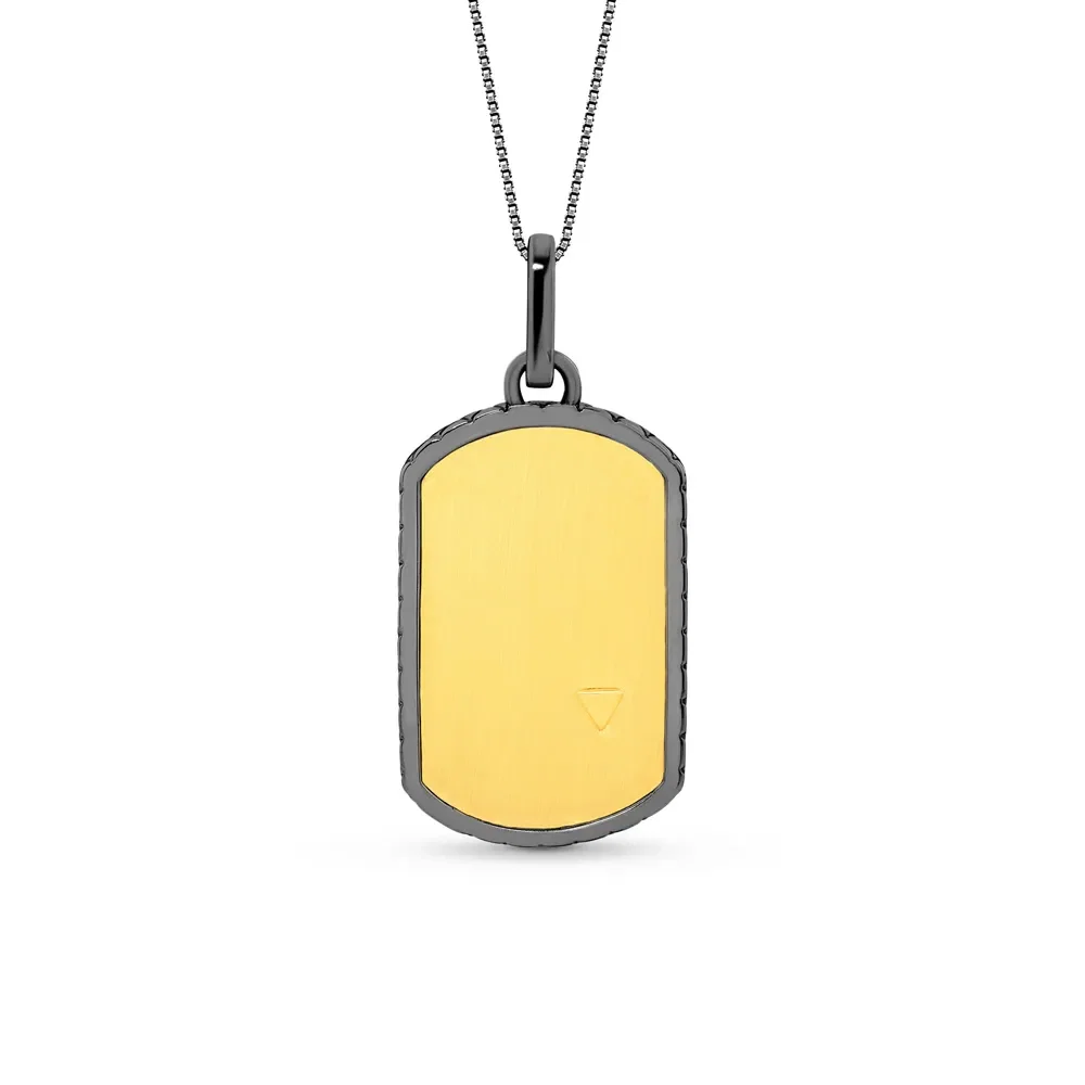 Pingente Argos em Prata 925 com Ouro Amarelo 18k , 33mm