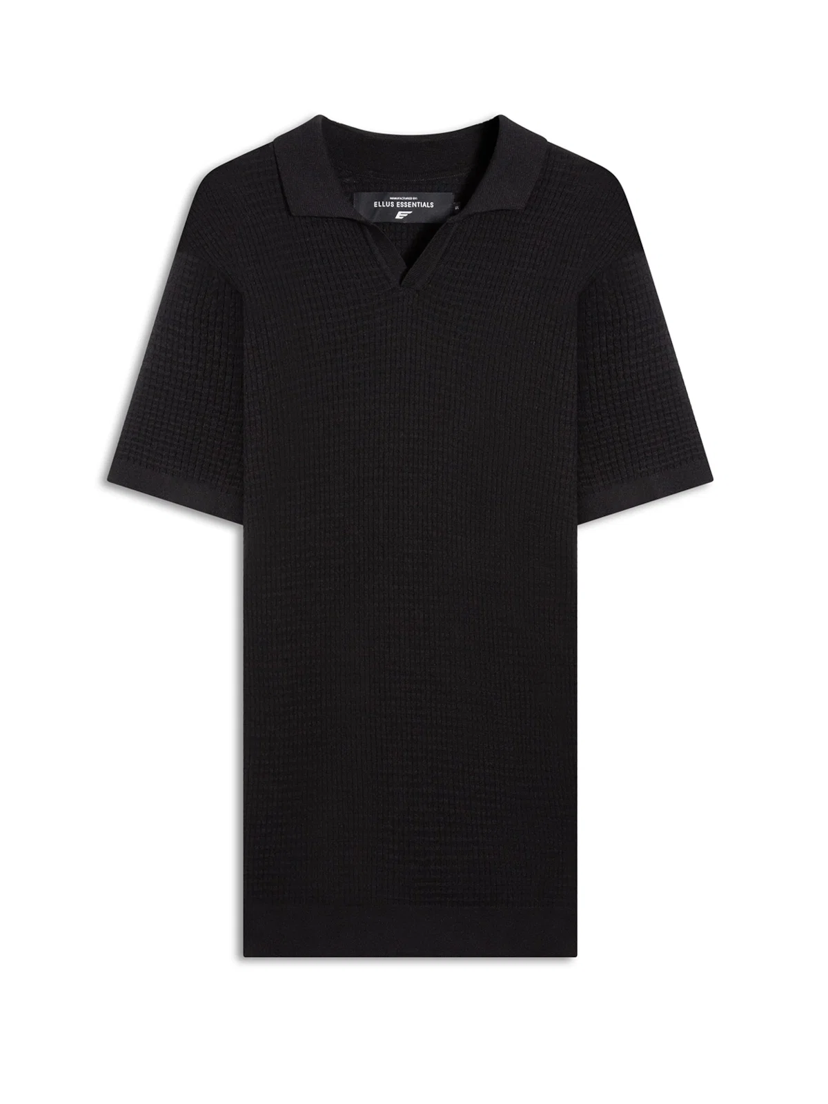 Polo Tricot Blend Waffle Preto