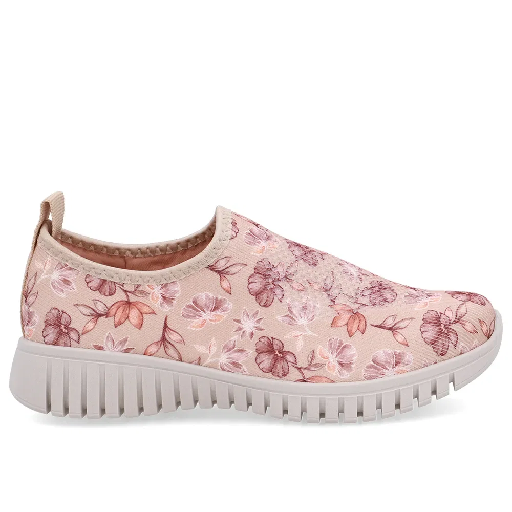 Tênis Slip On Tricot Floral