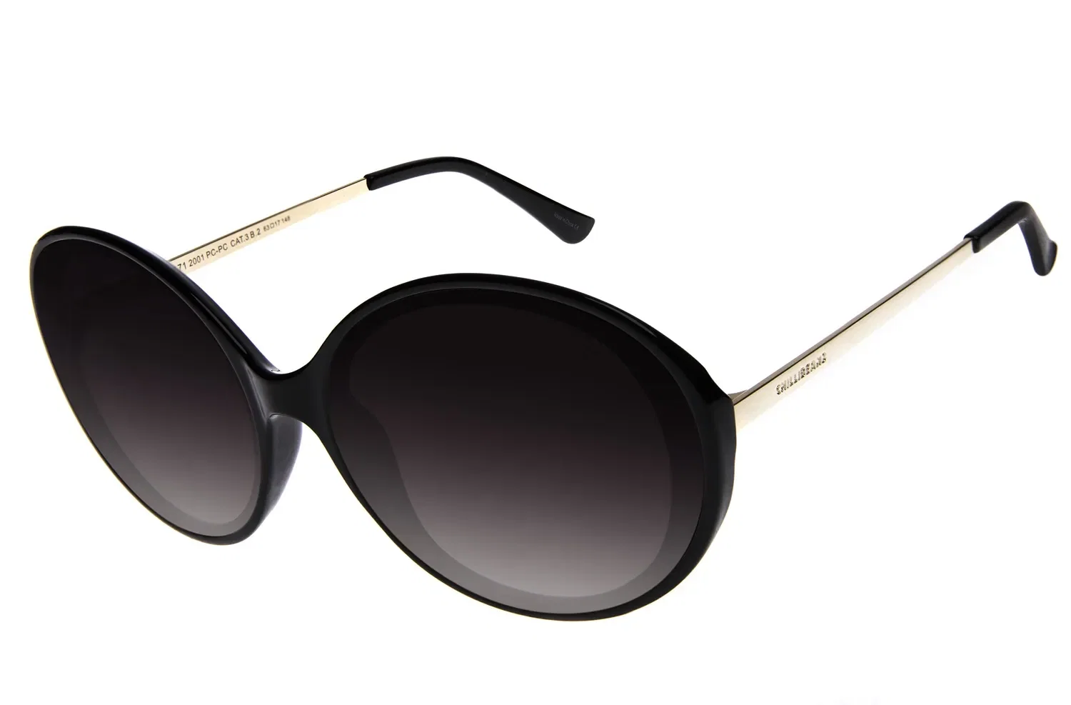 Óculos de Sol Feminino Chilli Beans Redondo Retrô Preto — imagem 1