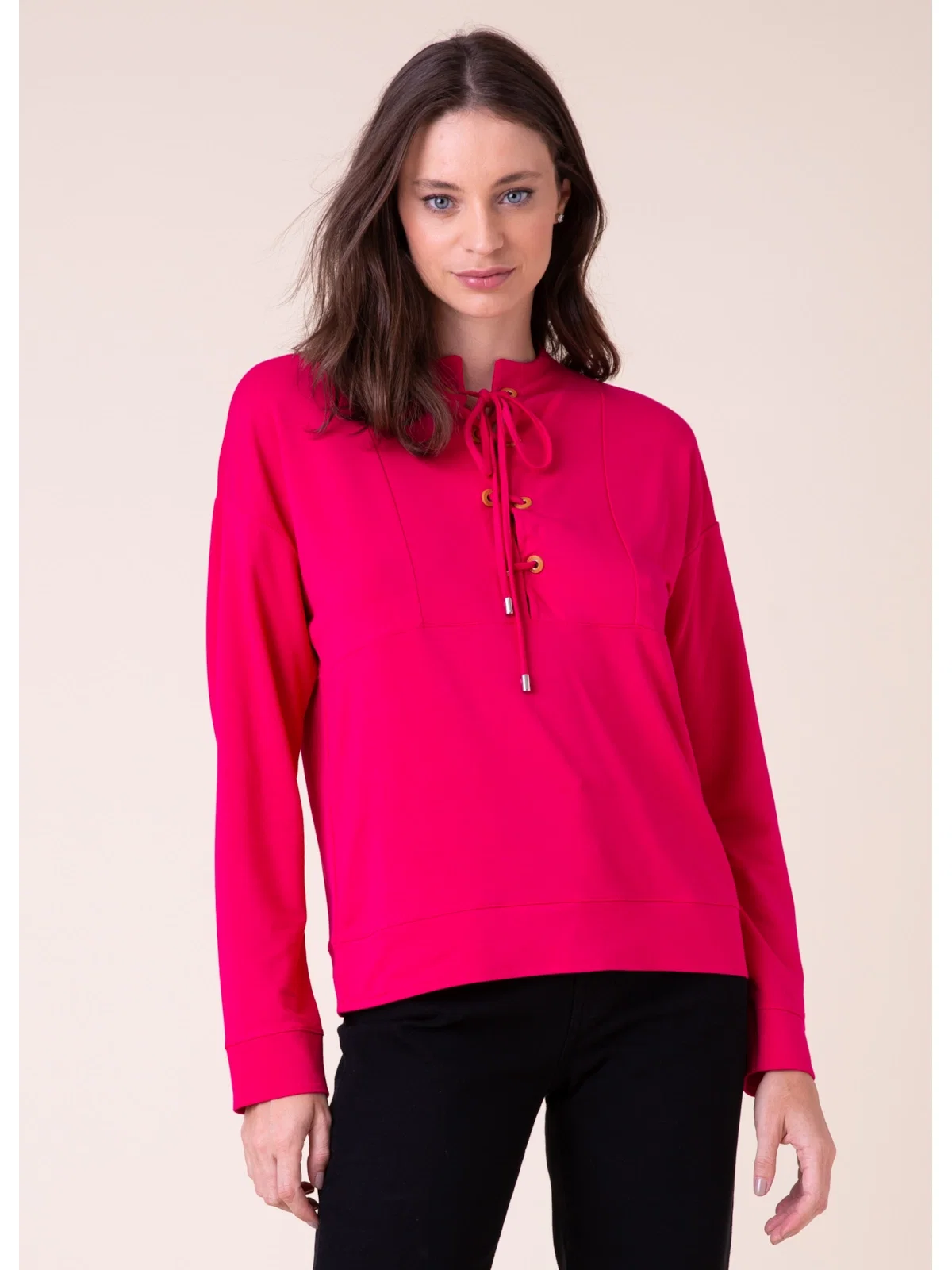 Moletom Cotton Ilhós Fucsia — imagem 1