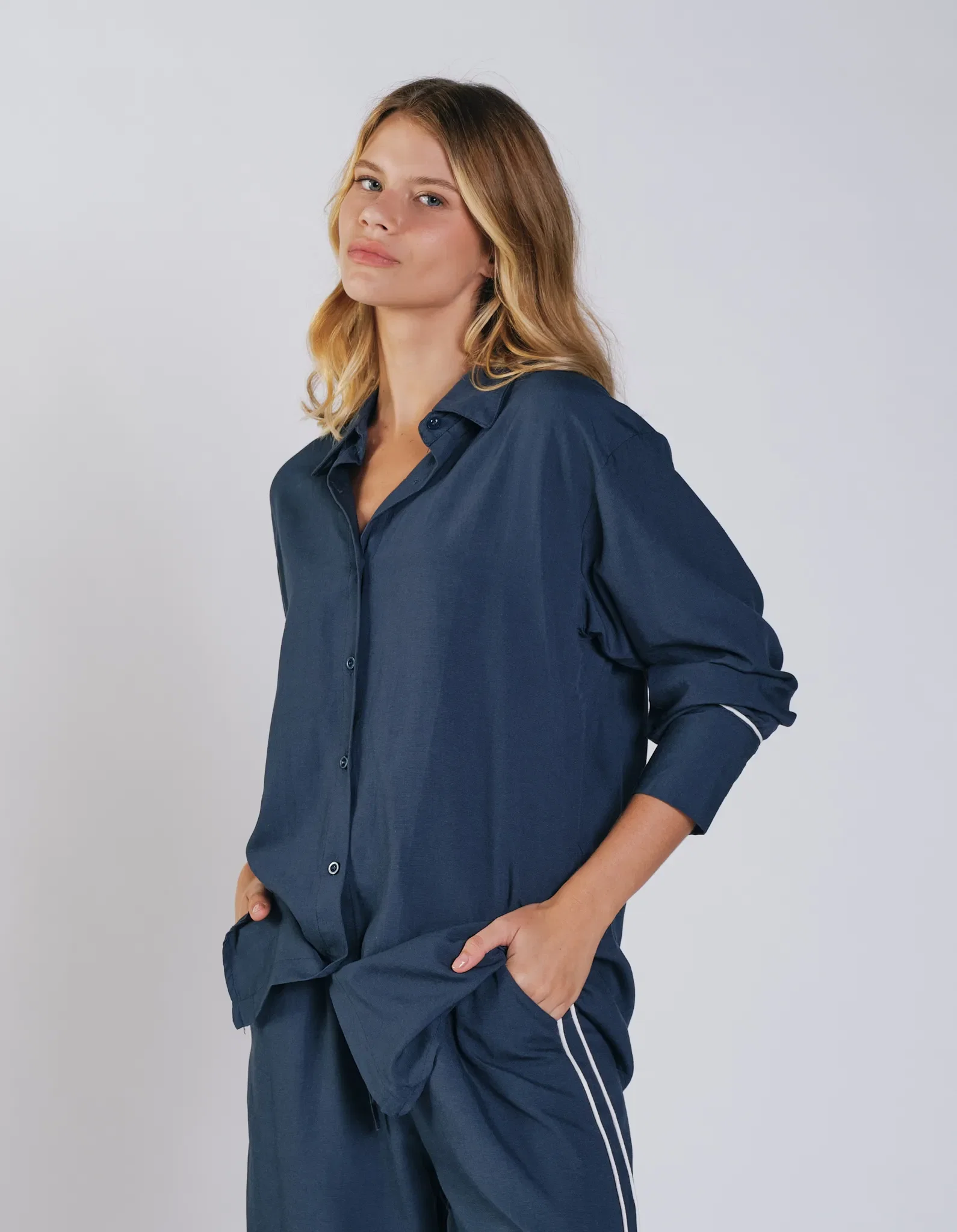Camisa Ampla Vivos - Azul Marinho