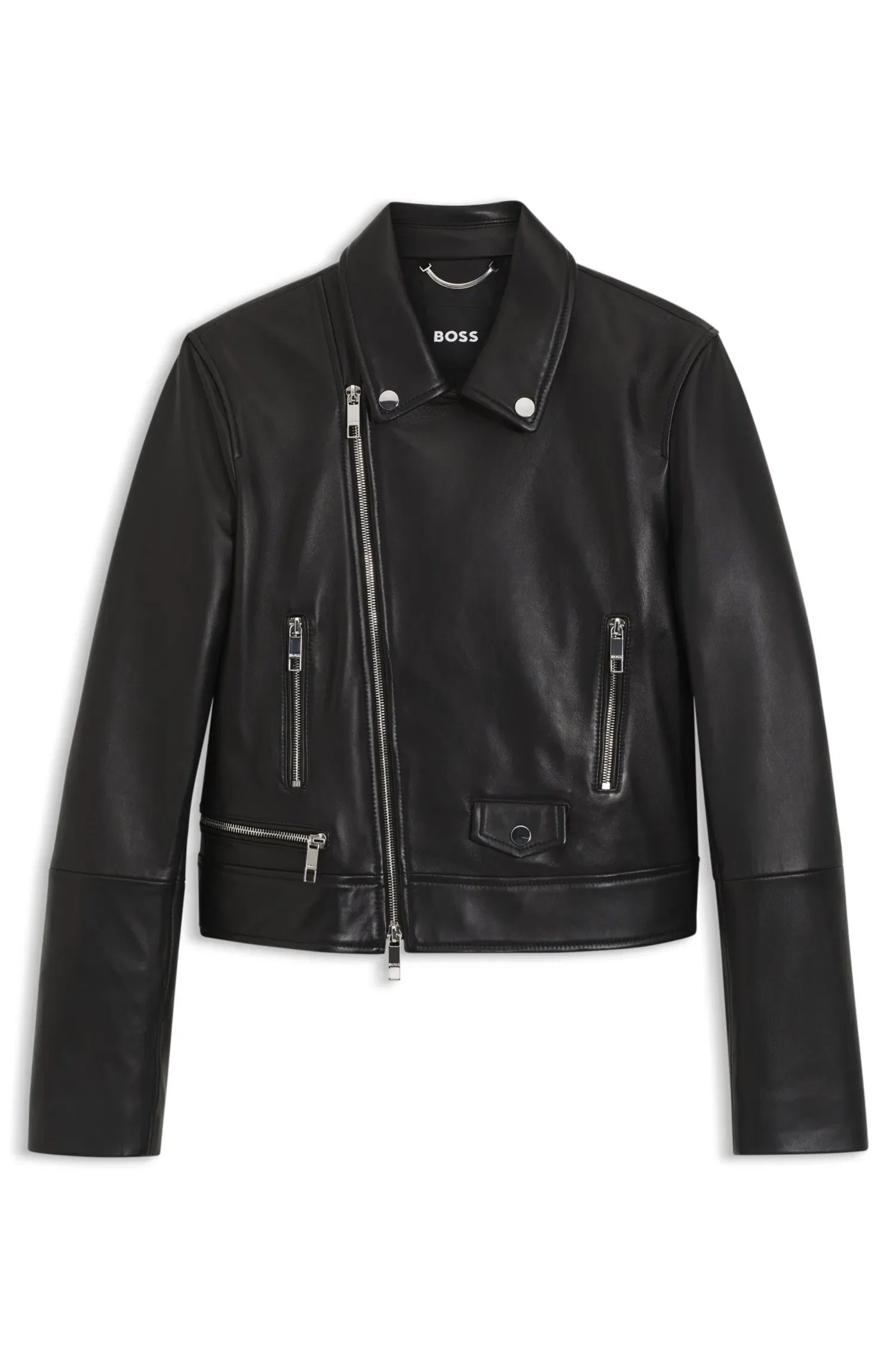 Casaco Biker Em Couro Suave