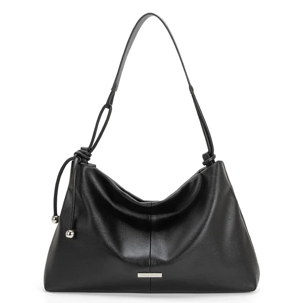 Bolsa Hobo Alça Cordão Preta
