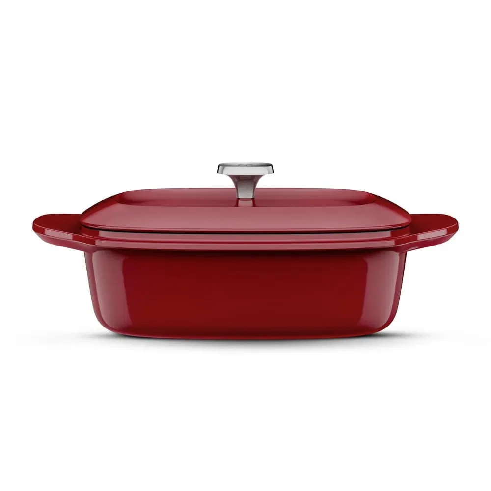 Panela de Ferro Fundido Esmaltado Oval Electrolux Expert 27cm Vermelha — imagem 1