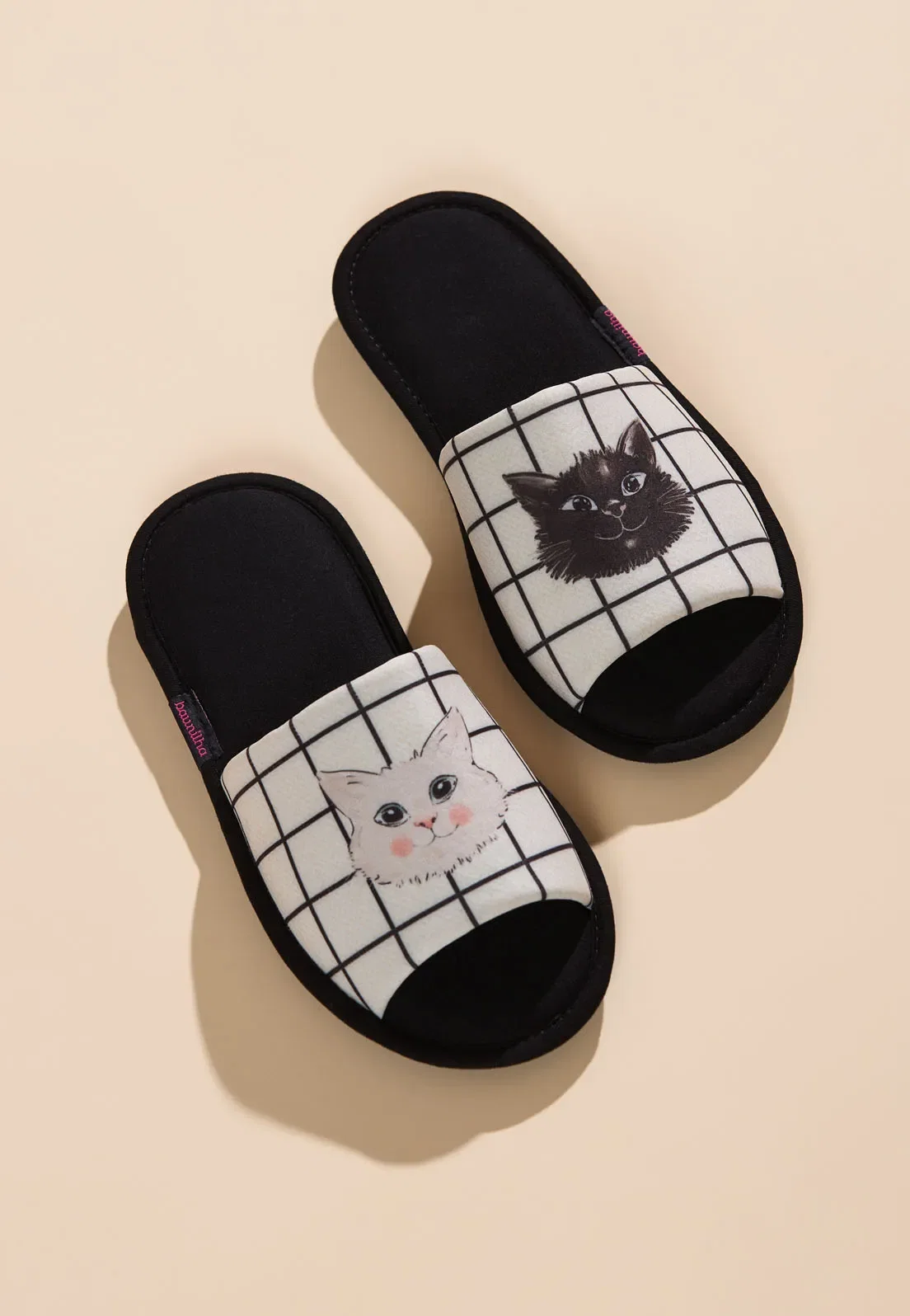 Pantufa Aberta de Viscose Stretch Baunilha