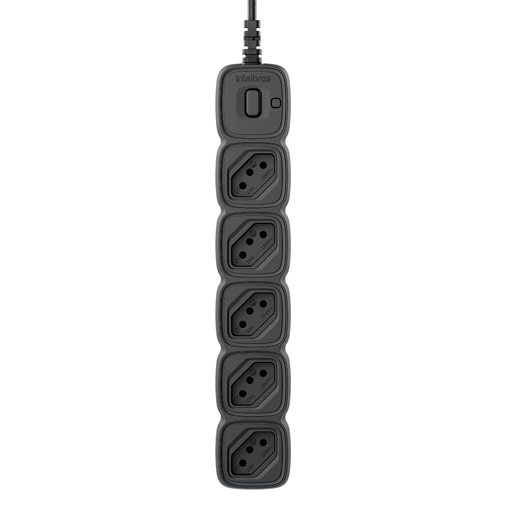 Protetor Eletrônico Intelbras com 5 tomadas EPE 2005+ Preto