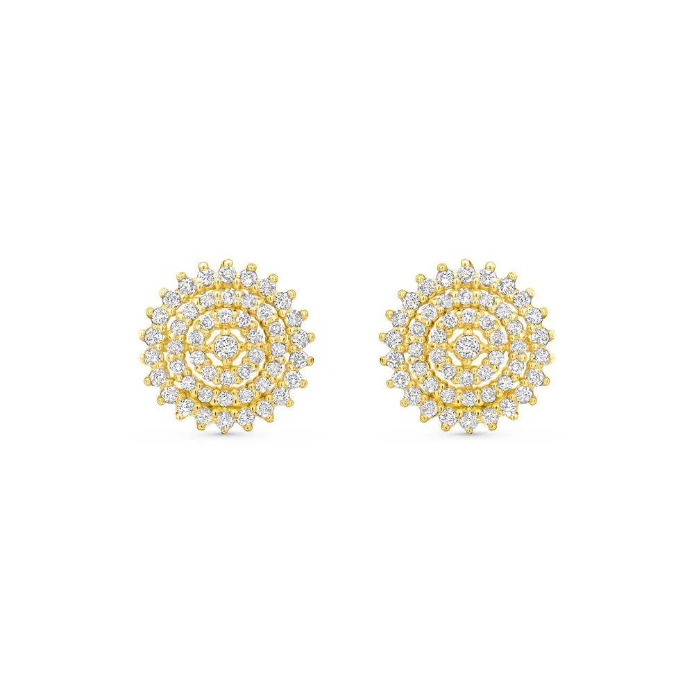 Brinco Conjunto Especial em Ouro Amarelo 18k com Diamantes — imagem 1