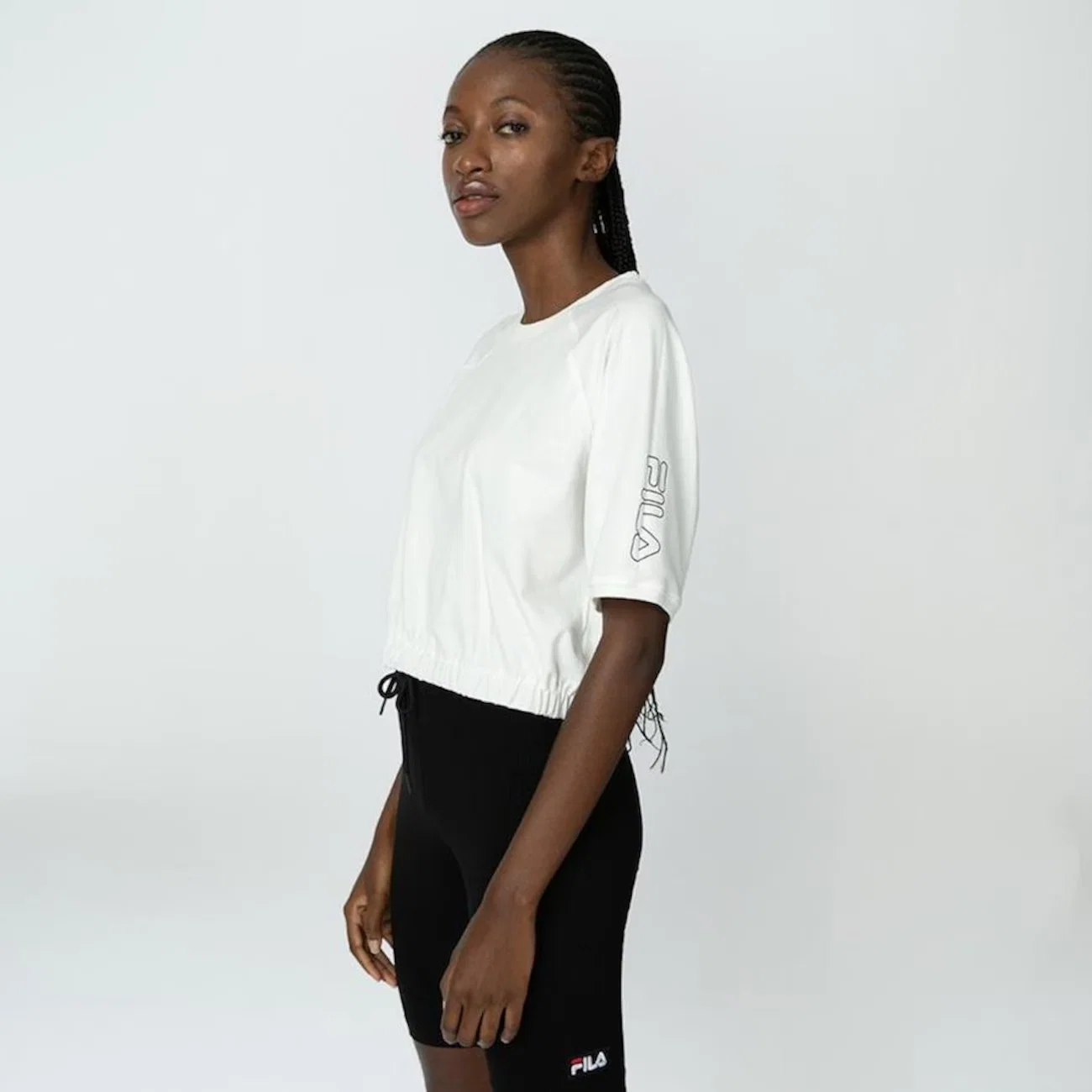 Blusa Cropped Fila Transfer - Feminina