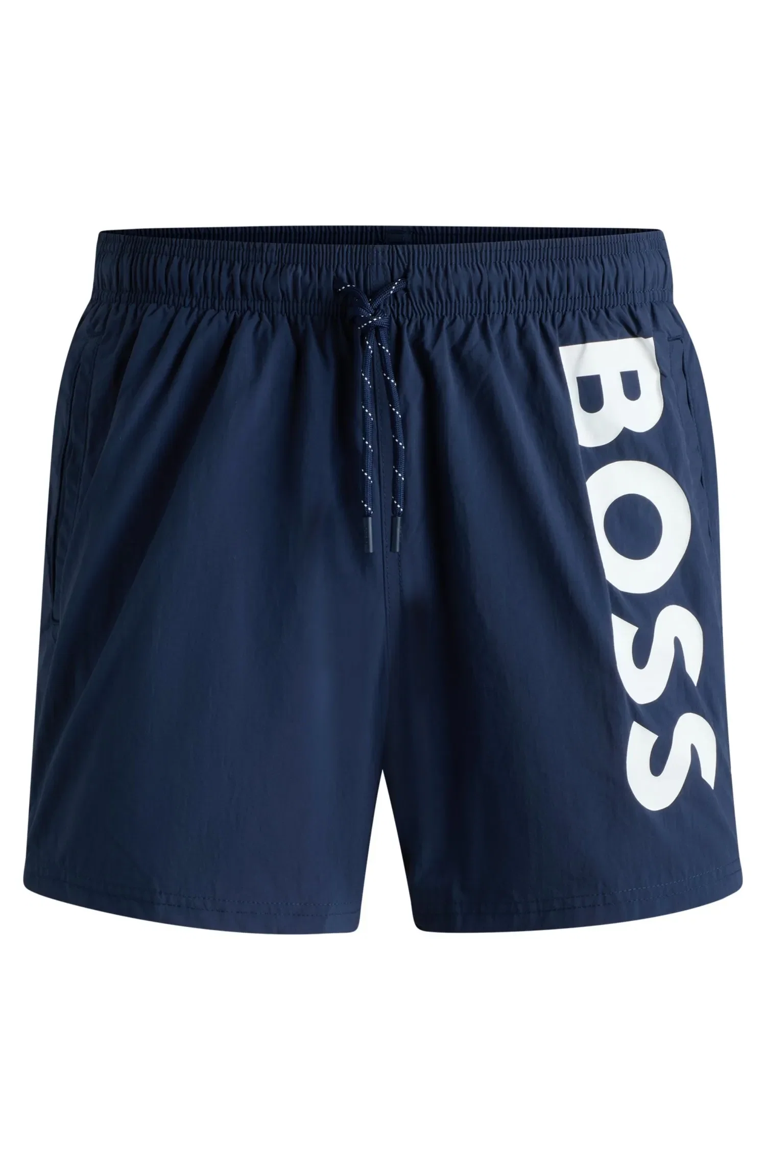 Shorts De Banho Com Logo Contrastante Em Tecido De Secagem Rápida — imagem 1
