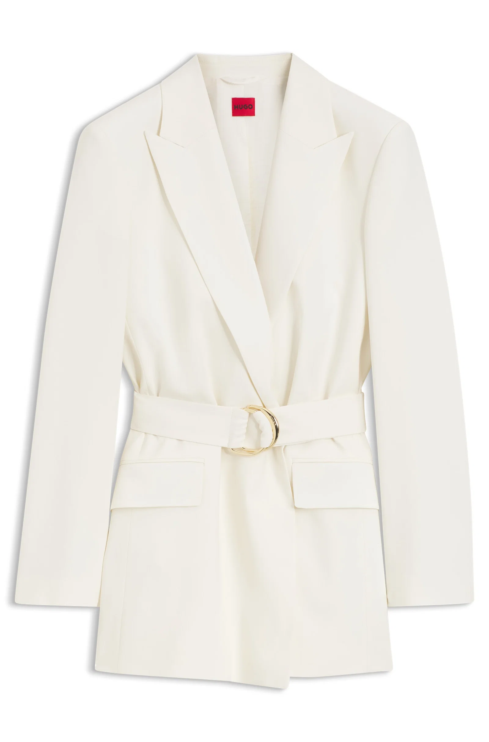 Blazer De Ajuste Descontraído Com Cinto Em D — imagem 1