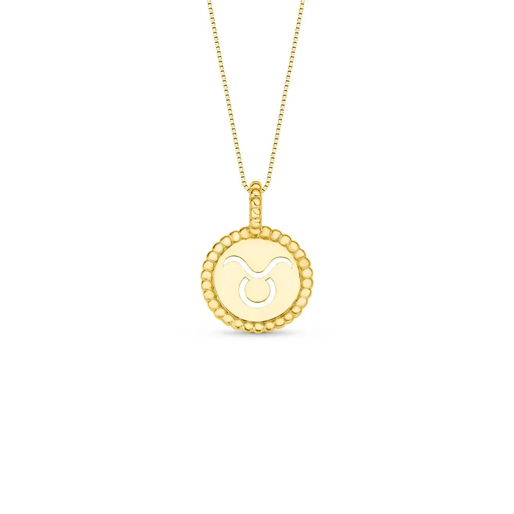 Pingente Signo Touro em Ouro Amarelo 18k, 15mm — imagem 1