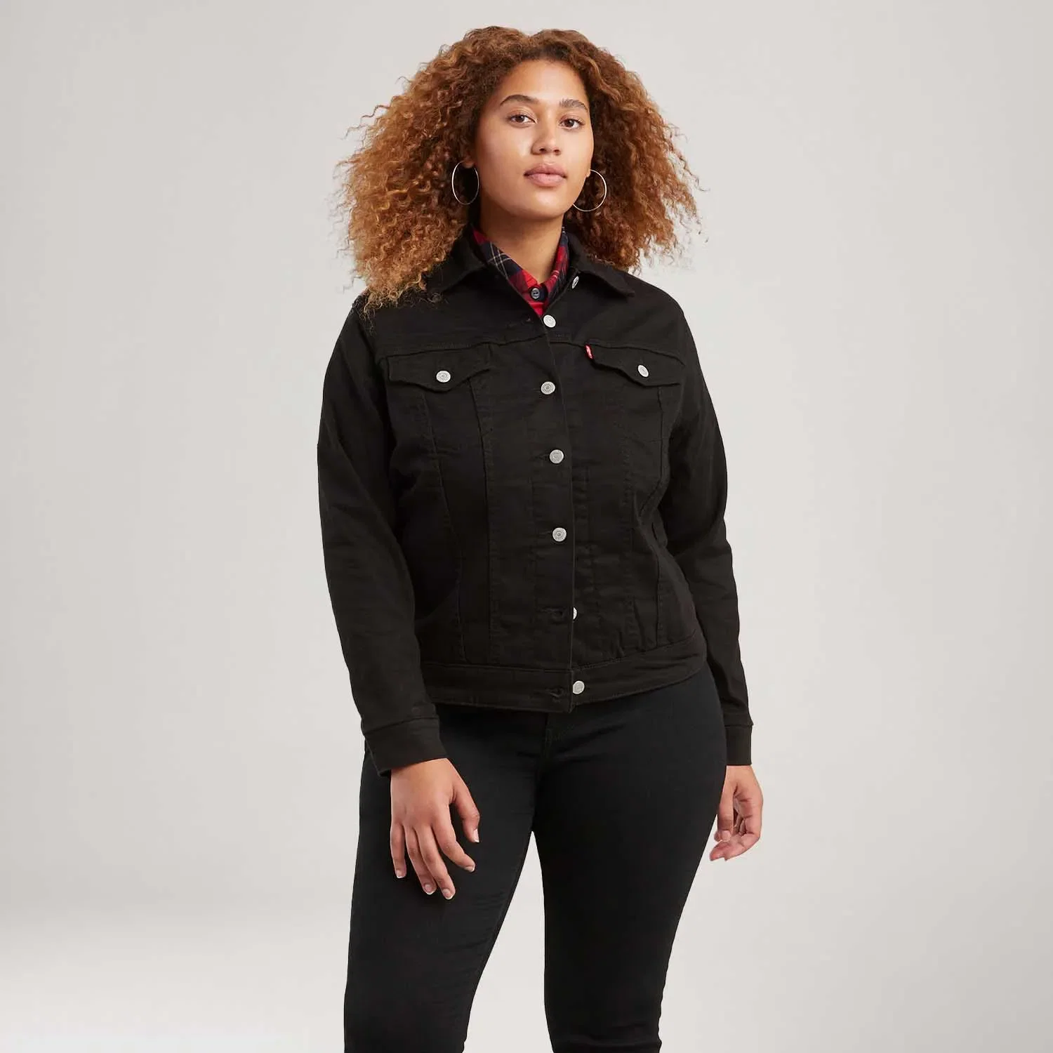 Jaqueta Levi's® Original Trucker Plus Size Preta — imagem 1